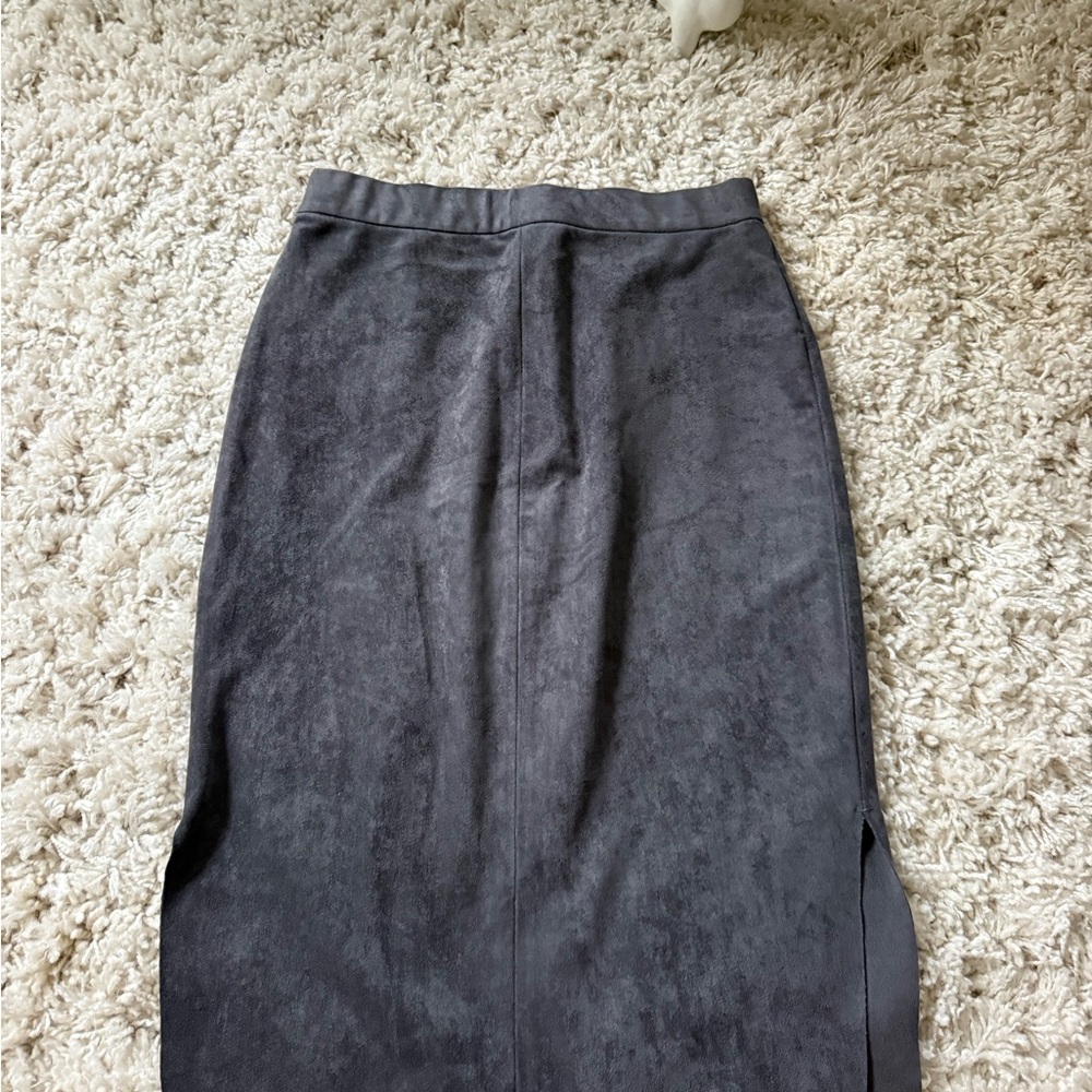 Wilfred Gray Pencil Midi Skirt with Slit - Picture 5 of 7